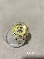 White and gold watch for men