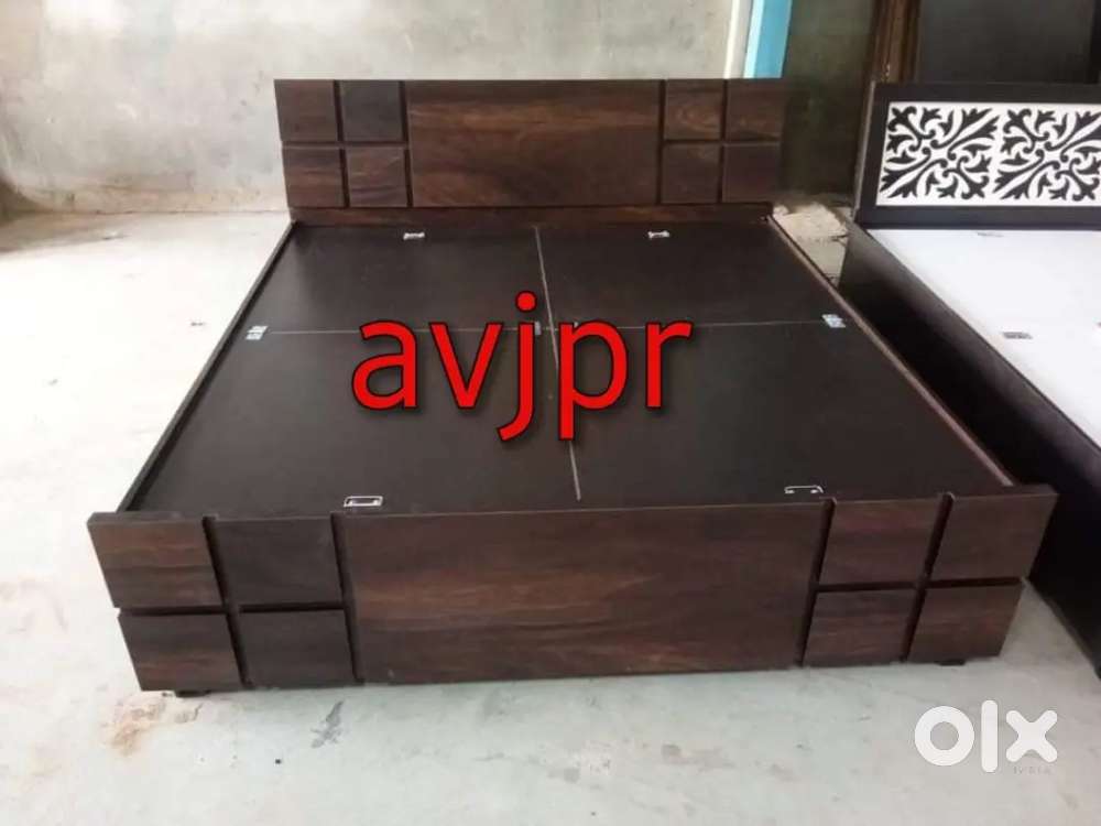 New Wooden Double Bed with Storage Box   Heavy Quality Bed ₹7500
