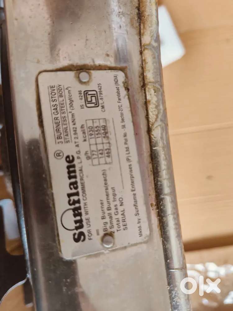 Sunflame-Steel body Gas Stove 3 burner