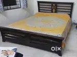 Acasia queen size wooden cot cum bed for sale