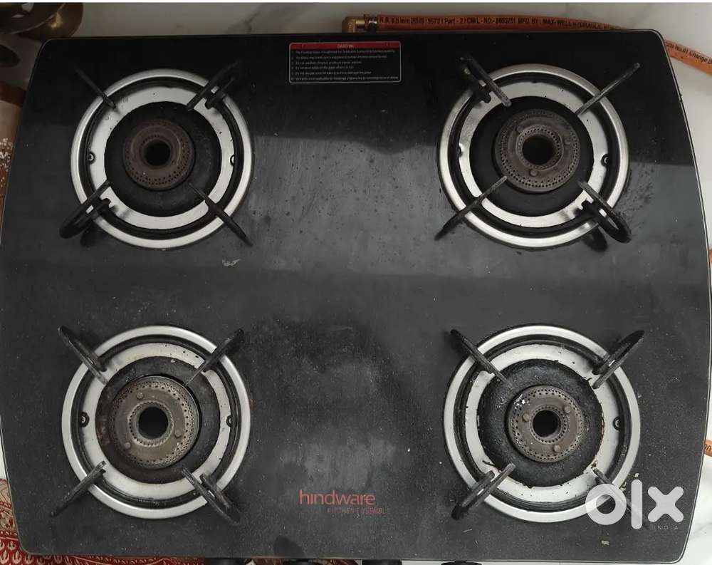 4 burner hind ware glass gas stove for sale