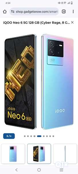 Iqoo neo 6 1.5 years old best condition without any scratches