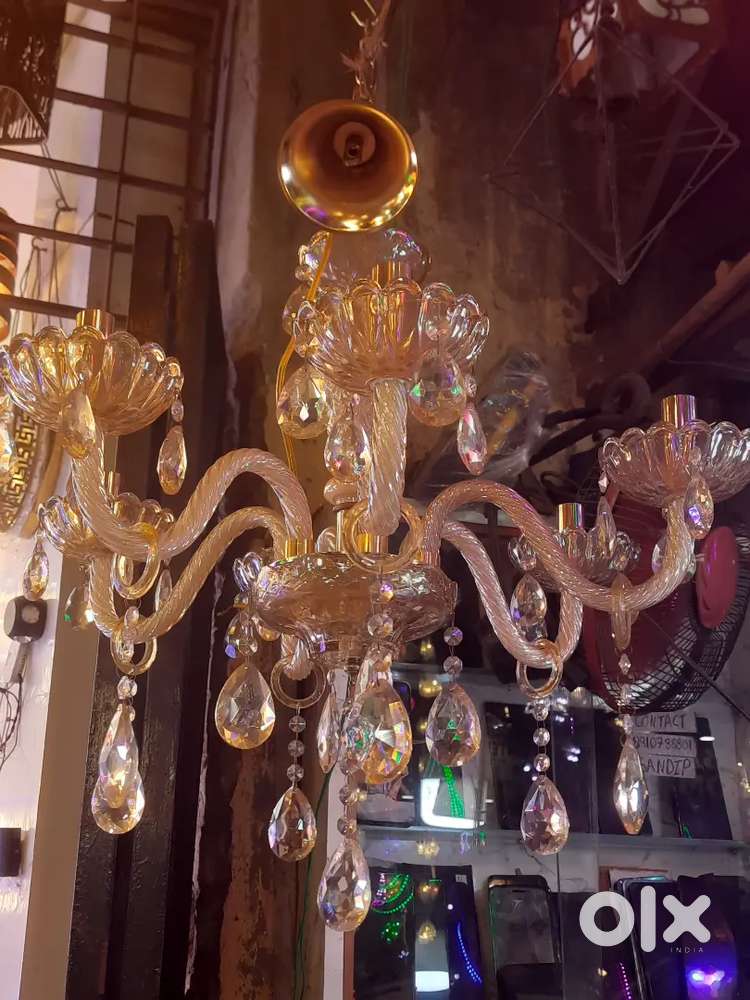 1-Vintage Brilliance, 2- Luxury Crystal Gold Ring Chandelier