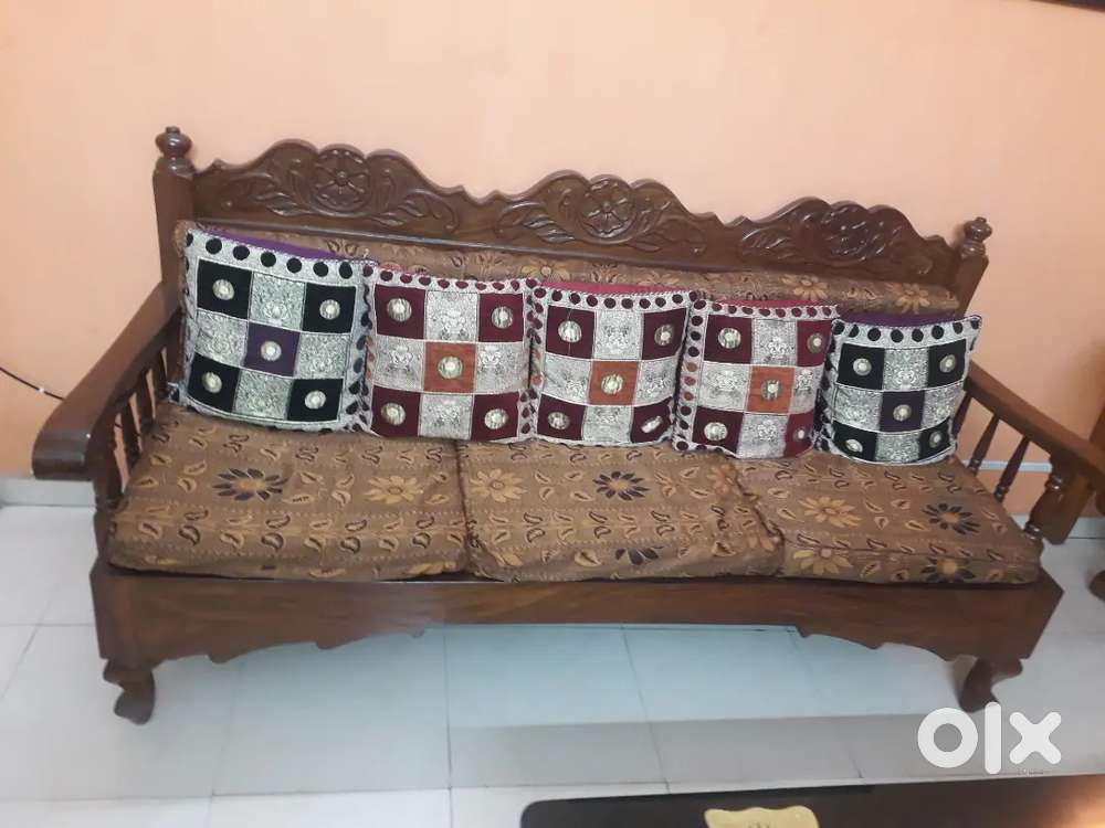 Wooden sofa 3 seater