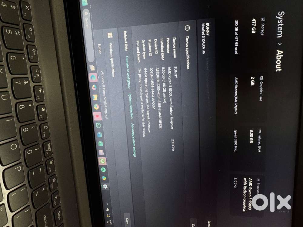 Lenovo Ideapad 3 Ryzen 5 with AMD Graphics