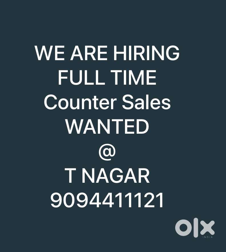 COUNTER SALES PERSON IN T NAGAR ( CHennai)