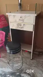 Table and cupboard