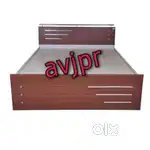 New full size wooden designer double bed with storage box