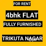 4bhk flat for rent Trikuta nagar