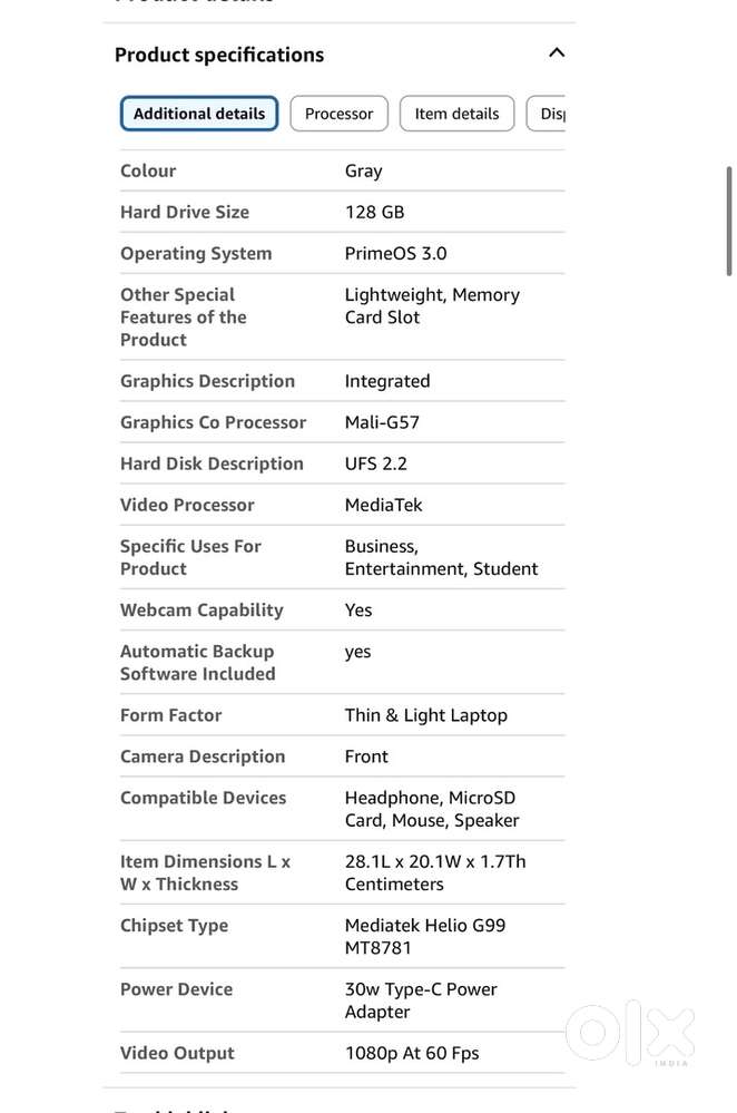 Prime book neo 2 one month old  with bag