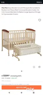 Mee Mee branded crib with craddle