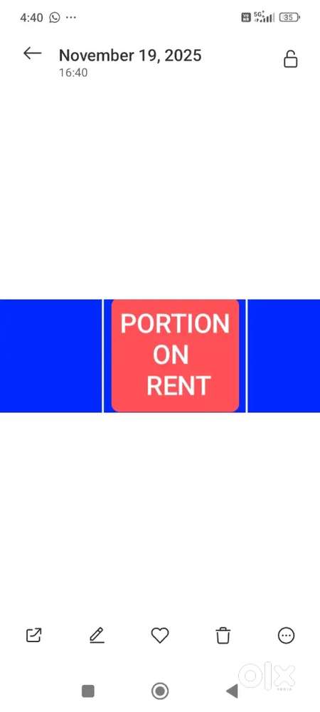 3 room ground floor portion available on rent electricity free porton