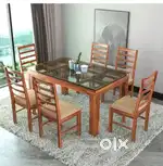 6 chair dining table available in teakwood quality