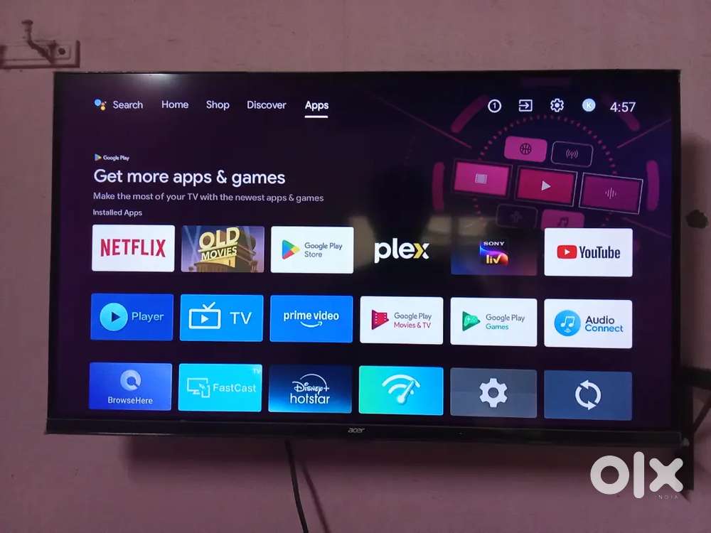 Acer Android tv, you tube , prime video