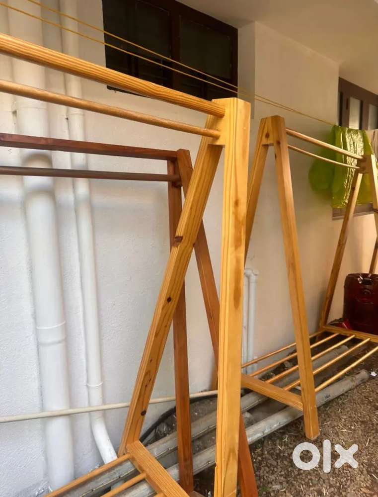 Dress holding wooden stand