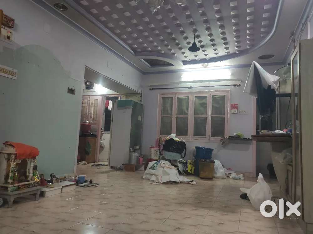 Its a 2bhk semi furnished flat available for sale nearby main road