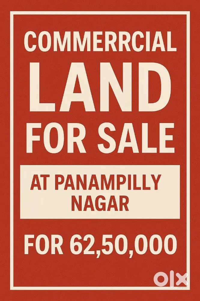 Commercial Land For Sale at Panampilly Nagar For 62,50,000/-