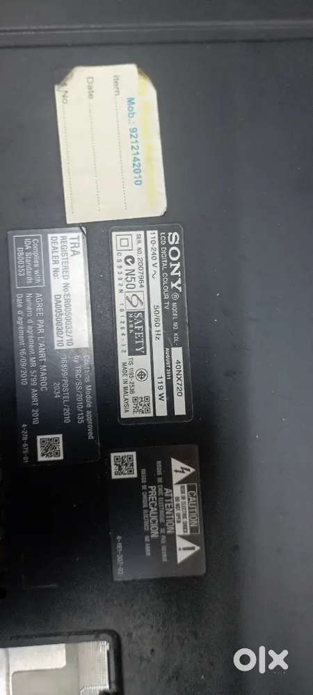 Sony 40NX720 HD, LED, 3D Tv