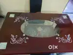 Glass Dining table set four seater