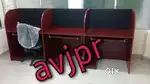 New wooden three seater workstation telecaller table office furniture