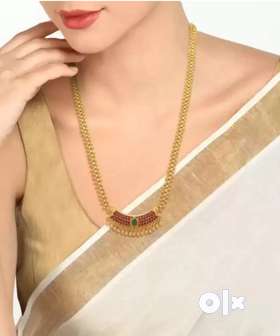 Free home delivery.Laxenterprisee quartz gold plated brass necklace. South Indian special trending d...