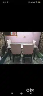 Glass top Dining Table - 4 seater