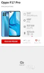 Oppo f17 pro in display fingerprint all parts original