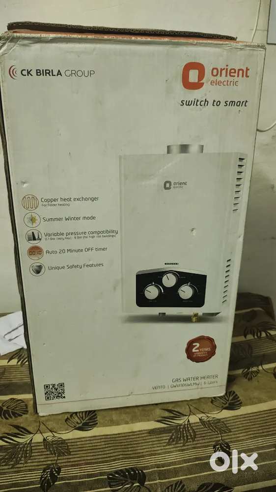 Brand new gas gyser orient company