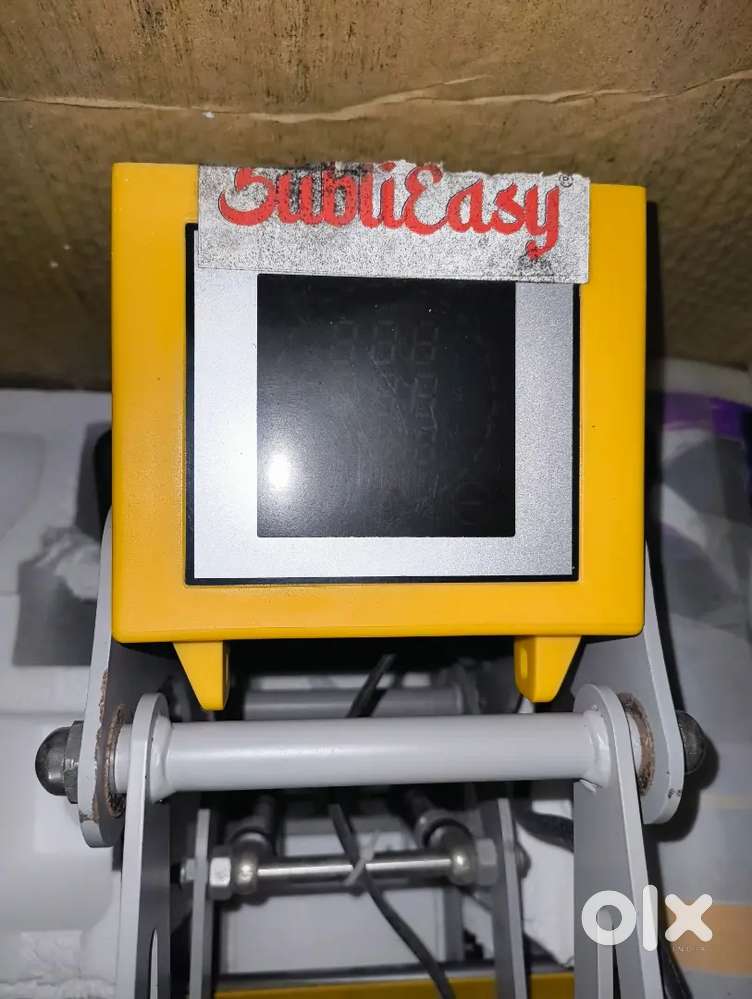 T shirt printing 15×15 auto open heat press machine yellow