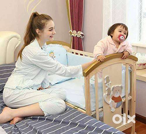 9 in 1 Wooden Baby Crib, cot & cradle