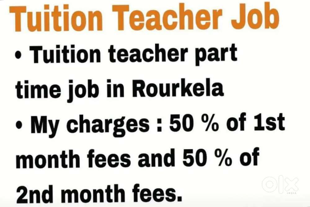 Tuition teacher part time job in Rourkela