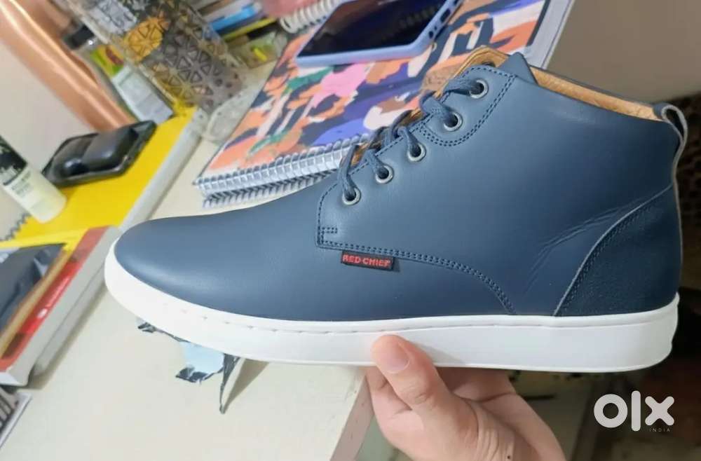 Red chief leather sneakers for men size uk-07