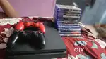 PS4 slim with two controller and games