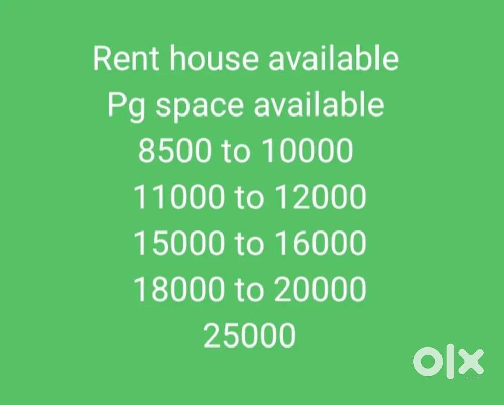 Rental house available pg space