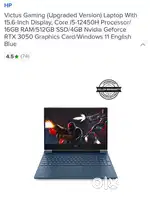 2 month used hp victus gaming lap