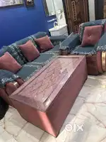 Sofa with corner table