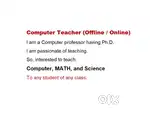 Computer Teacher (Offline / Online )