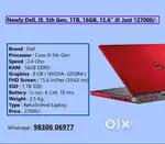 Newly Dell, i9, 5th Gen, 1TB, 16GB, 15.6” @ Just ₹27000/-