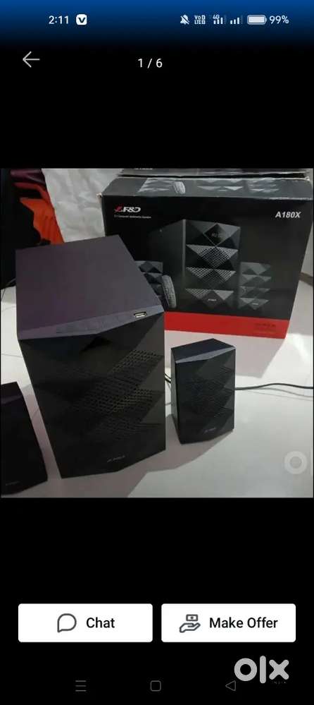 F&d 180x home theatre 2.1, brand new condition