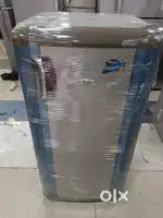 Whirlpool genius blue and silver fridge