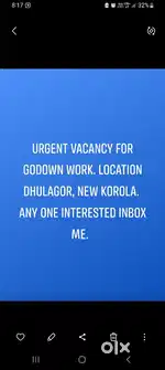 Urgent vacancy AT medicine godown
