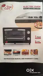 Electric oven with tray & grill Rack
