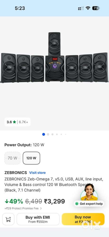 Zebronics omega 7 bluetooth speaker