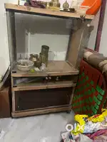 Tv stand with shelf and cupboard