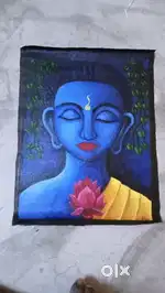 Lord Buddha acrylic painting in canvas A3 size