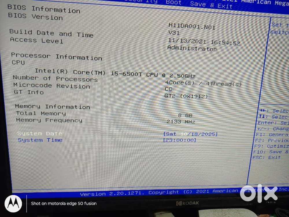 Cpu i5 6th gen only cpu moniter nahi hai sath me