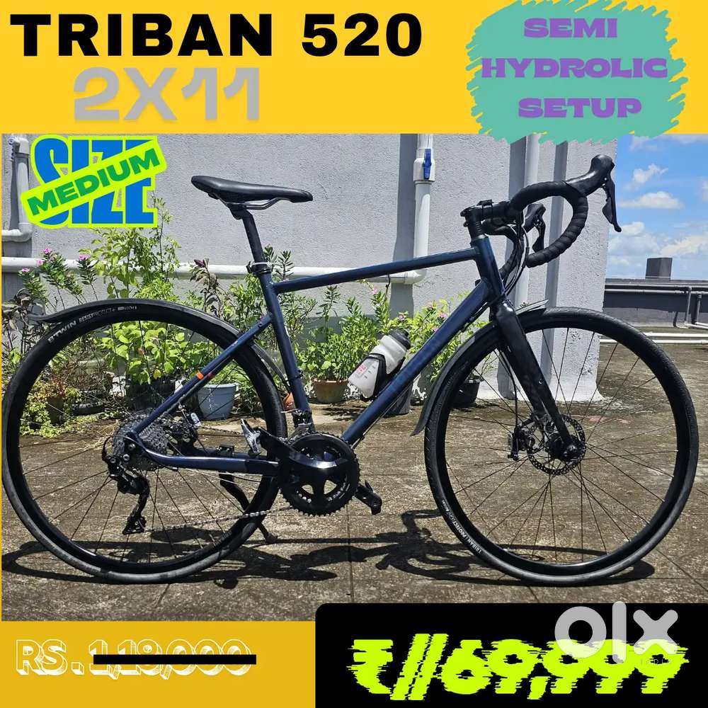 Triban 520
Size :Medium 2x11 semi Hydraulic setup (105 series)