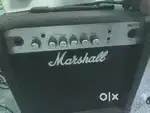 Behringer Guitar pedal and Marshall amplifier with speaker