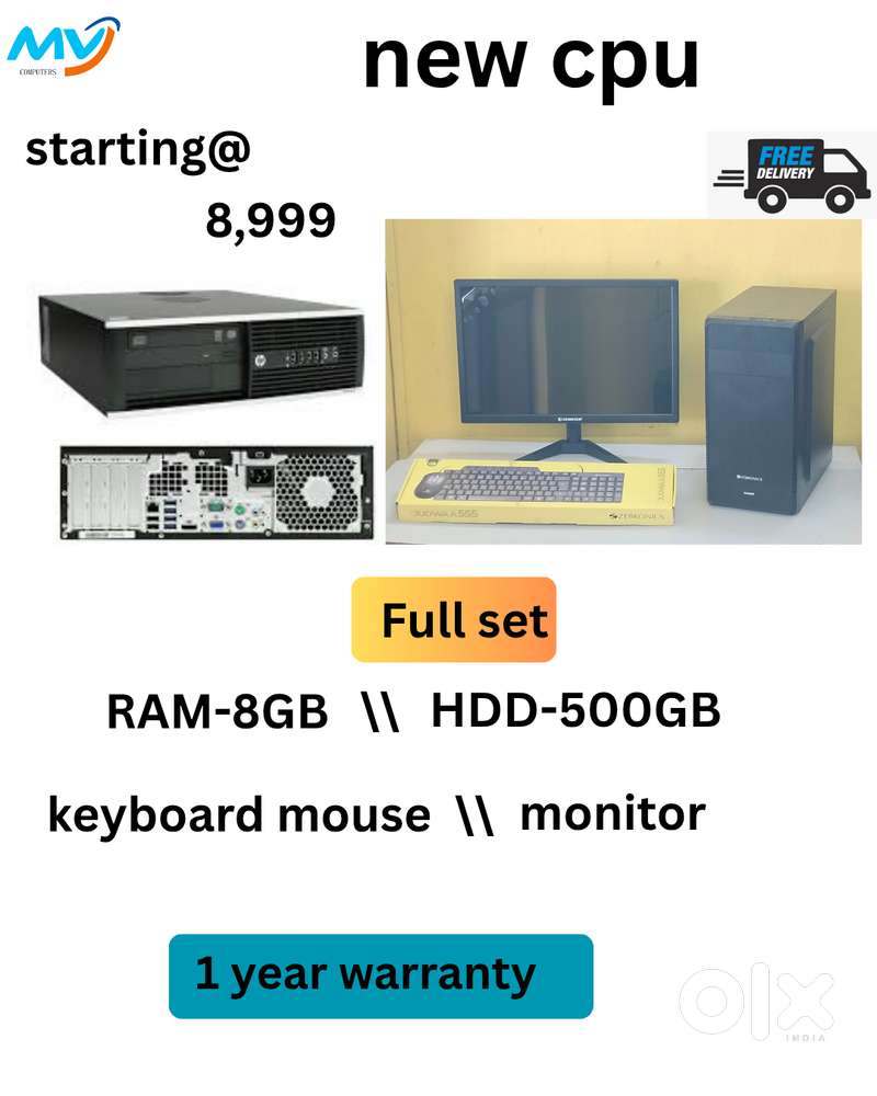 New Desktop Laptop CPU Full Set i3-i5-i7 Available @ Low Price