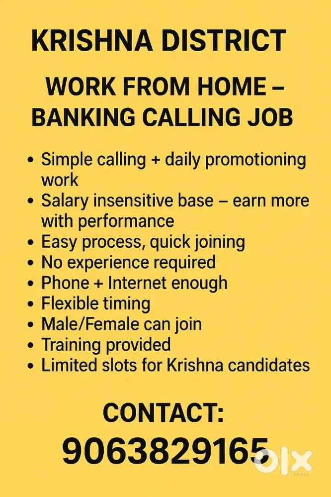 WORK FROM HOME BANKING PROCESS